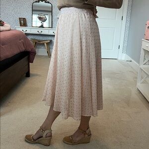 Charming Light Pink Flutter Skirt